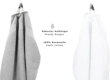 Набір рушників Betz 10 штук Premium 100% бавовна: 2 великі, 4 середні, 2 гостьові, 2 рукавички. Кольори: антрацит & сріблястий сірий