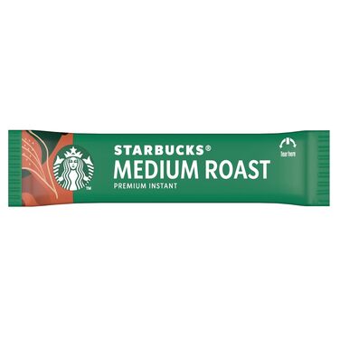 Розчинна кава Starbucks Premium Medium Roast, 100% арабіка, м'який та збалансований смак, 50 стіків по 2.3г