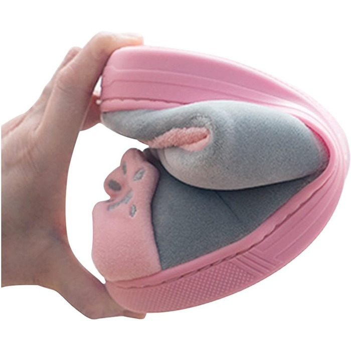 Тапочки домашні Rojeam Nette з м'якого плюшу, теплі, сірі, 41/42 EU