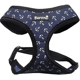 Шлейка для собак Softgeschirr, шлейка для грудей Anker Maritim, регульована, для відпочинку, літо (L (ОБ: 37-42см, Грудка: 47-63см)) (M)