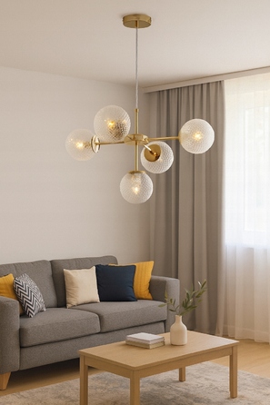 Підвісна люстра Elko-Lighting Stella — 5 точок освітлення, цоколь E27