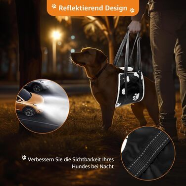 Підтримка для собак - регульована переносна допомога для собак різних розмірів, безпечна підтримка для собак з обмеженими можливостями, травмованих або літніх