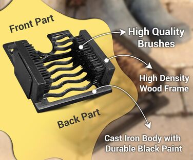 ARSUK Welly Boot Scraper, Boot Butler, Shoe Brushes, Motif Shoe Accessories & Care Cast Iron Wellington Boot Rack, Made of Metal Cast Iron Boot Scraper, Shoe Shelves & Cabinets