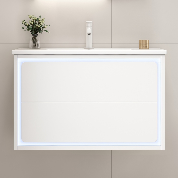Настінна шафа у ванну кімнату з LED-підсвіткою та датчиком руху