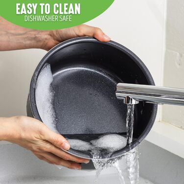 Набір каструль GreenChef ClickPan, 3 предмети, керамічне антипригарне покриття, PFAS-free, знімна ручка, для індукції, посудомийної машини, 16 см/1,6 л та 20 см/3,1 л, чорний, універсальний, компактний