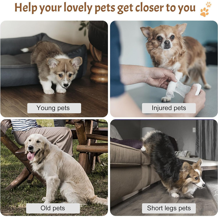 Сходинки для собак Breiter - 3 шт., 30 см, для маленьких собак, з щільним шаром піни, знімний чохол, неслизьке дно, 32x60x30 см