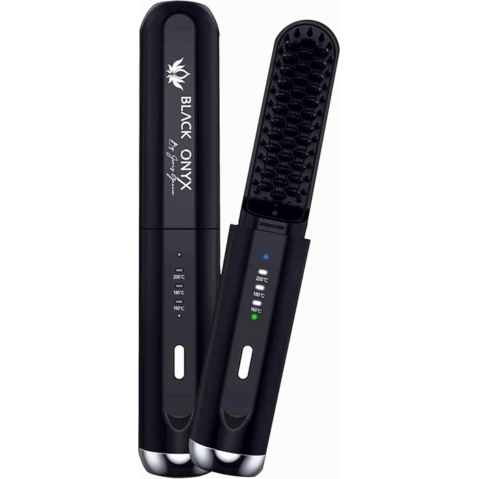Випрямляч для волосся Black Brush Glättbürste: бездротовий, портативний, для подорожей, випрямляє волосся, підходить для тонкого волосся