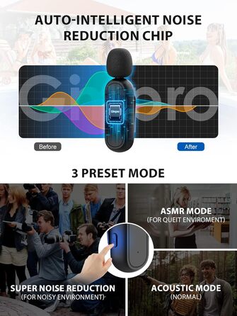Мікрофон Lavalier Moman Handy Mini: бездротовий мікрофон для iPhone, YouTube, TikTok (колір: коричневий)