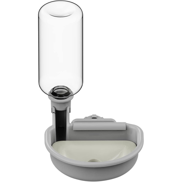 Автоматична поїлка для собак у клітку, 480мл, антиперелив, фонтанчик для собак, котів та кроликів (сірий)