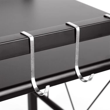 LANTUS Kitchen Shelf, Kitchen Organizer, Microwave Shelf, Oven Shelf Organizer, 2-Tier Organizer, Up to 25 kg, 42 cm (40-65 cm) Black