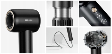 Фен для волосся COSHARE SuperFlow1 Pro, чорний
