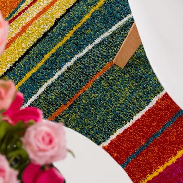 Paco Home Rug Living Room Bedroom Teen Room Short Pile Modern Vintage Abstract Patterns, Size: 200x290 cm, Color: Multicolor 4