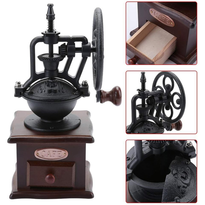 Coffee Grinder, Portable Manual Coffee Grinder, Manual Coffee Bean Grinder, Hand Grinder Pepper Spice Home Grinding Machine, Retro Manual Coffee Grinder Pepper Mill
