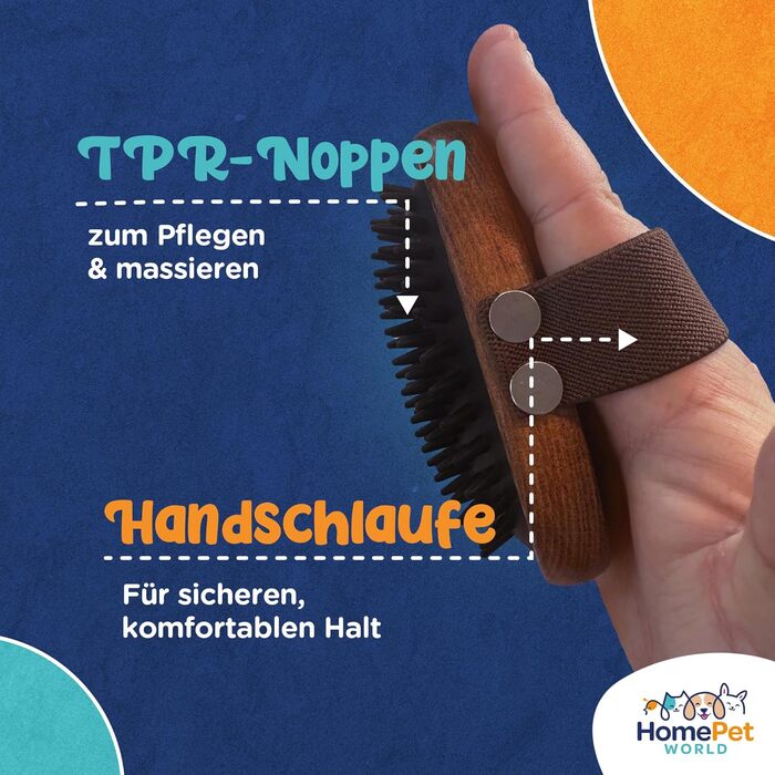 Двостороння щітка для собак та котів HomePetWorld - для догляду за довгою та середньою шерстю, видалення ковтунів та підшерстя