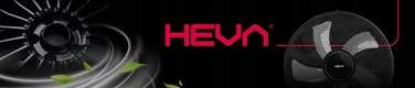 Підлоговий вентилятор HEVA, чорний, 5 лопатей, 3 швидкості, регульована висота