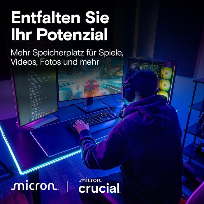 SSD Crucial P5 Plus Gen5 1TB M.2 NVMe PCIe 5.0 - Внутрішній SSD для ПК та ноутбука