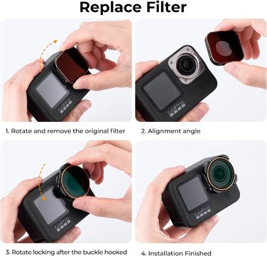 Набір фільтрів K&F Concept ND/CPL для GoPro Hero 13/12/11/10/9 Black (6 шт.)