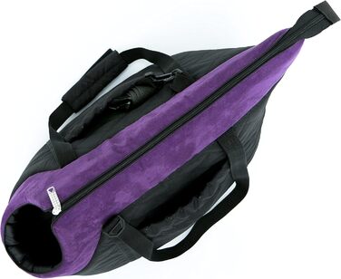 Сумка-переноска для собак та котів, рюкзак для маленьких та середніх собак/кошенят, чорний з фіолетовим, 20x42x22 см