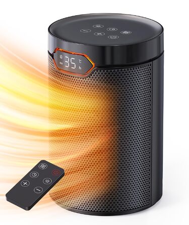 Електричний обігрівач повітря QEXREED 1500W, енергоощадний PTC-тепловий вентилятор для дому та офісу