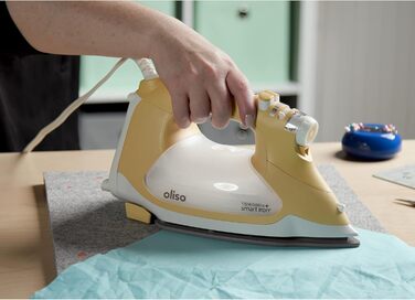 oliso TG1600 ProPlus Textile Steam Smart Iron, Yellow (311001)