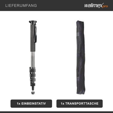 Штатив Walimex Pro Carbon-Pro Einbeinstativ 185 см (без кулькової головки)