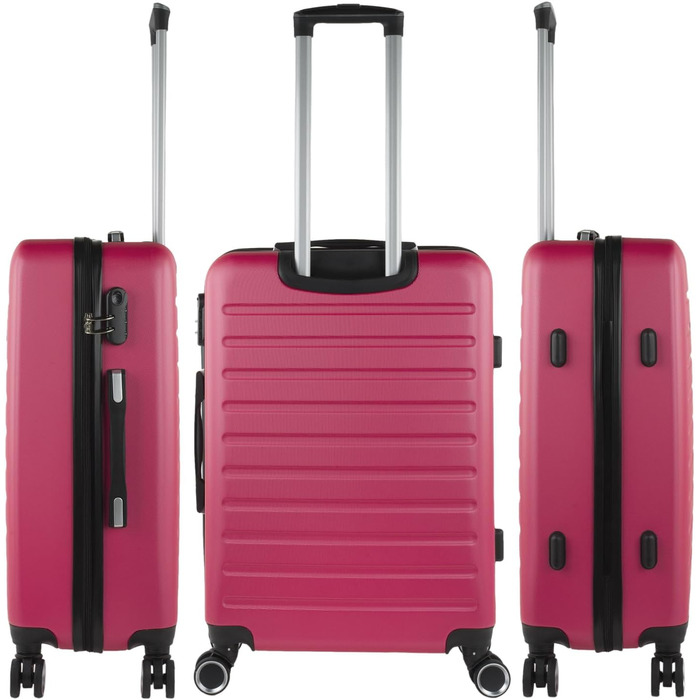 Чемодан валіза на колесах KPAT Fuchsia S+L: міцний корпус, великий вибір для подорожей