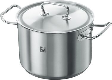 ZWILLING Twin Classic Stockpot with Lid, 24 cm (9.4 inches), 6 L (1.6 gallons), Induction-compatible, Stainless Steel
