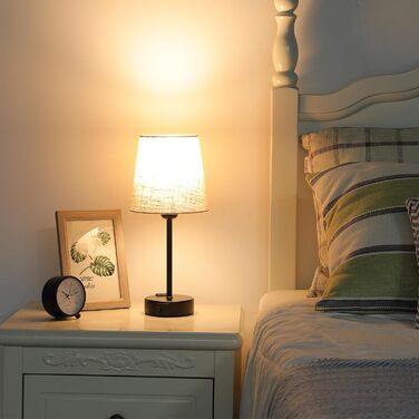 Настільна лампа Kakanuo з торшером, 2 шт., з USB-портом, диммуванням, LED, для спальні, вітальні, дитячої кімнати, офісу, бежевий лінолеум