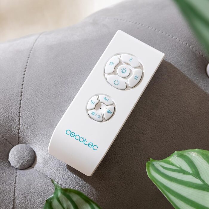 Стельовий вентилятор Cecotec Aero 5200 Line з пультом, LED підсвіткою, таймером та функцією зими, 132 см, 60 Вт, білий