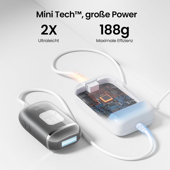 Пристрій для епіляції IPL 22J для жінок, 78W з охолодженням сапфіром 4°C, безболійна та постійна епіляція вдома, для бікіні, обличчя, пахв, легкий та потужний для подорожей (чорний)