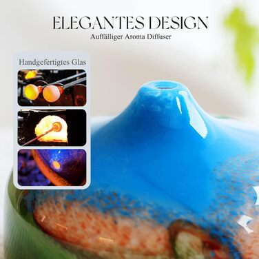 Ароматичний дифузор Porseme Aroma 500 мл, скляний зволожувач повітря, ультразвуковий аромадифузор з LED-підсвіткою 7 кольорів, для ефірних олій, працює до 21 години, тихий, для дому (Rosegold)