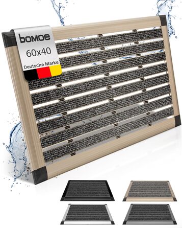 Придверний килимок AluGant з алюмінію для вулиці 40x60 см, золотистий шампань — стірачка для взуття