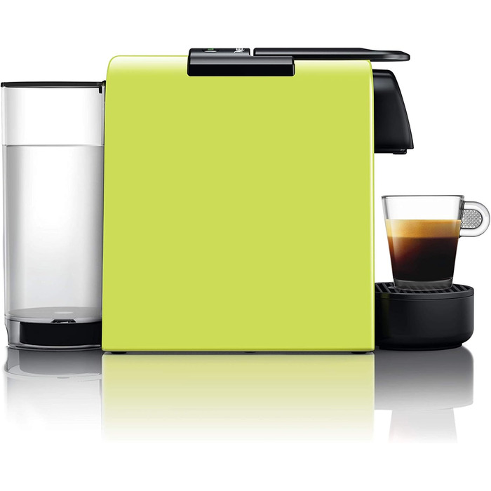 Кавова капсульна машина Nespresso De'Longhi Essenza Mini EN 85.L, 19 бар, компактна, набір капсул, лайм, без спінювача молока