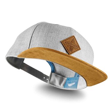 Кепка бейсболка Soulbuddy Snapback унісекс сіра – регульована кепка для чоловіків та жінок, зручна для міста та активного відпочинку