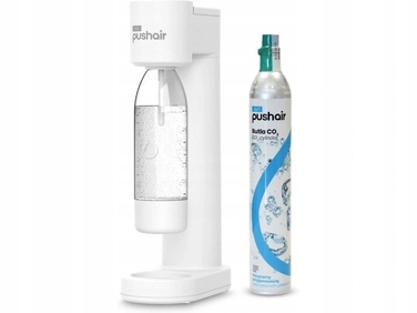 Сифон-сатуратор для води Dafi білий + балон CO2 + 2 пляшки по 0,7 л Pushair
