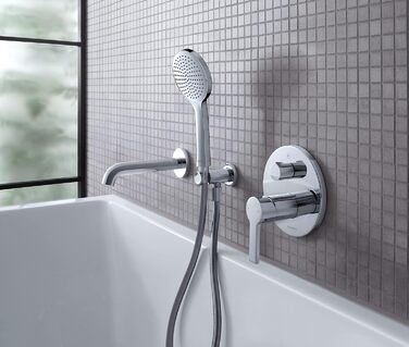 Душова лійка Duravit Universal з 3 режимами (Rain, Intense, Soft), ручна душова насадка Ø 110 мм, економна функція MinusFlow, легко чиститься, (1 режим, хром)