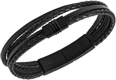 Годинник Fossil Vintage Casual чоловічий шкіряний або з нержавіючої сталі з застібкою-карабіном, класичною застібкою або розкладним браслетом, колір онікс