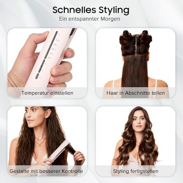 Випрямляч для волосся 2-в-1 з плойкою, 31 мм, кераміка, іонне покриття | Для створення локонів та випрямлення волосся