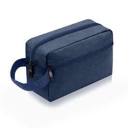 Чоловічий/Жіночий дорожній косметичний несесер для туалетних аксесуарів з подвійною блискавкою, блакитний