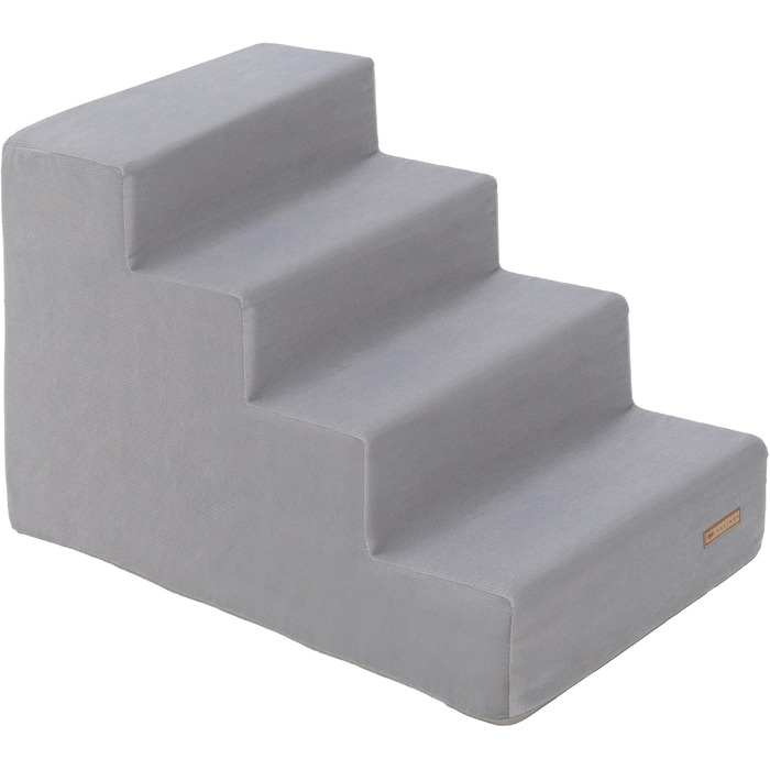 Сходинки для собак Velinda з 4 ступенями, сходи для котів, сходи для домашніх тварин, допомога у вході, пінопласт (сірий)