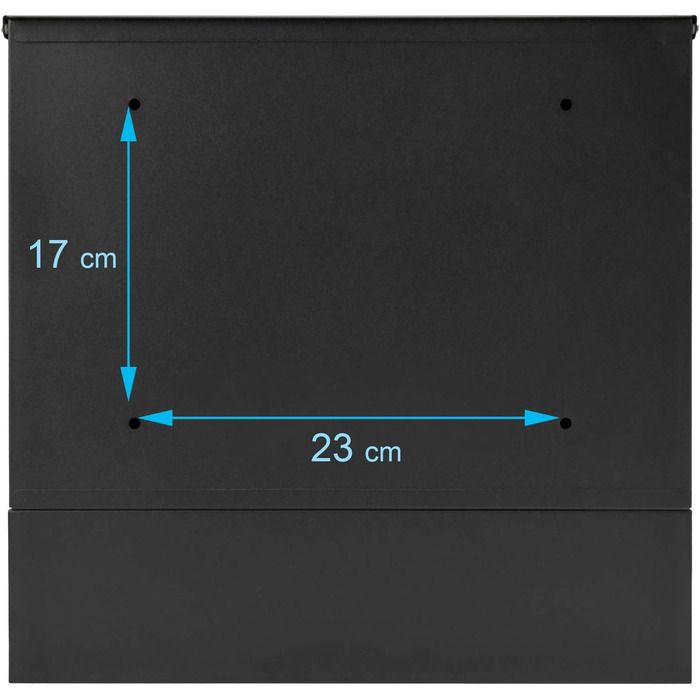 Поштовий ящик Verda з газетницею, нержавіюча сталь, антрацит, 37x37x11 см, вікно, тримач для газет, табличка для імені, сучасний, погодостійкий, 2 ключі