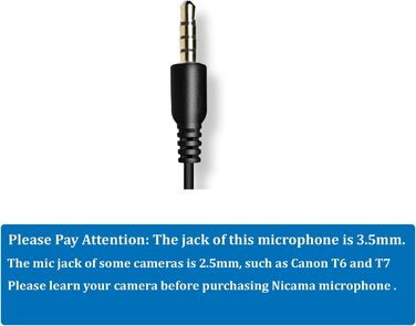 Мікрофон-петличка Nicama LVM1 з вітрозахистом, конденсаторний, для iPhone, смартфонів, Canon, Nikon, DSLR, відеокамер