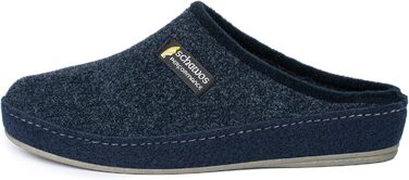Чоловічі фетрові домашні тапочки Schawos 6030 з устілкою, жорсткою підошвою, неслизькі (46 EU, темно-синій)