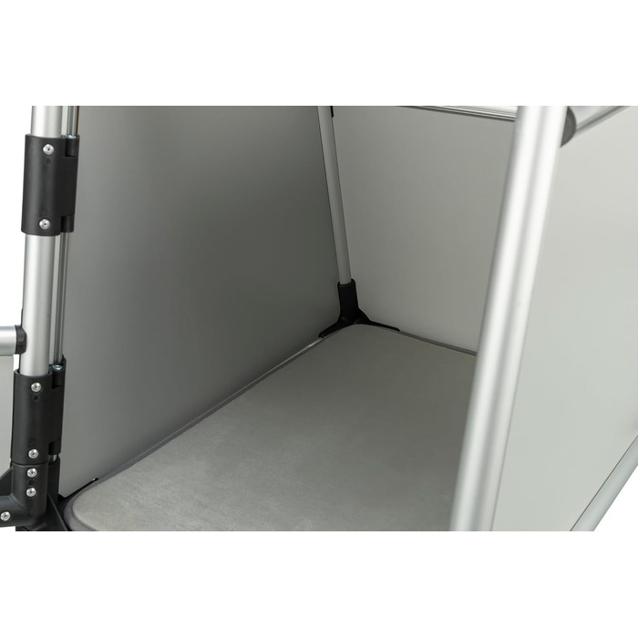 Тріксі переносна клітка для собак з алюмінію, срібна - M–L, 60x65x86 см, стабільна та тиха, з безпечним замком та неслизьким килимком - 39342, для однієї собаки