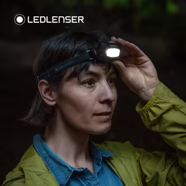 Налобний ліхтар Ledlenser HF4R Core, 500 люмен, LED, акумуляторний, водонепроникний IP68, з червоним світлом для туризму та кемпінгу