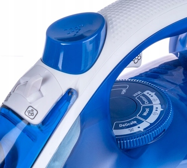 Парова праска Tefal FV5736E0, 2500 Вт, керамічна підошва, синя, 270 мл