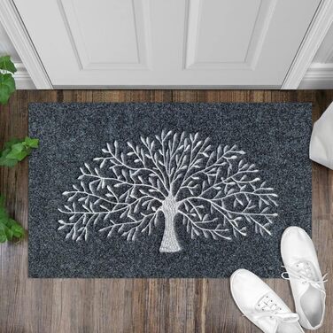 Килимок для дому Baum & Grau Tree of Life (60x90 см) з неслизьким покриттям для входу, коридору, кухні