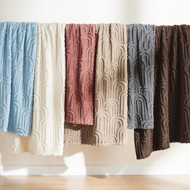 BEDSURE Плед з м'якого флісу та вовни, плед на диван, плед у шаховому стилі, теплий плед у коричневому кольорі (150 x 200 см)