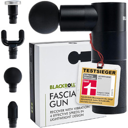 BLACKROLL® Масажер для м'язів та фасцій Fascia Gun - Міні масажер з USB-C, 4 насадки, 4 рівні інтенсивності, для зняття болю та розслаблення