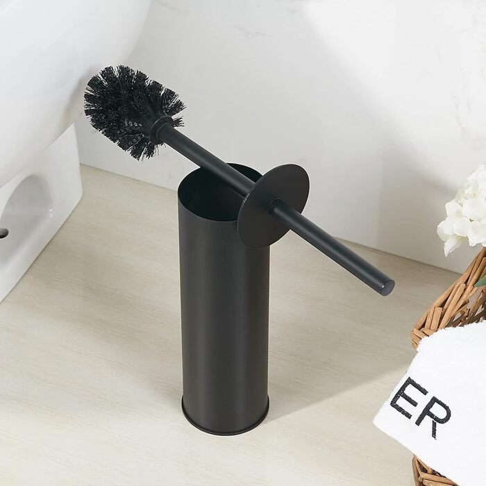 BGL 304 Stainless Steel Toilet Brush Holder - Long Design, Black Finish